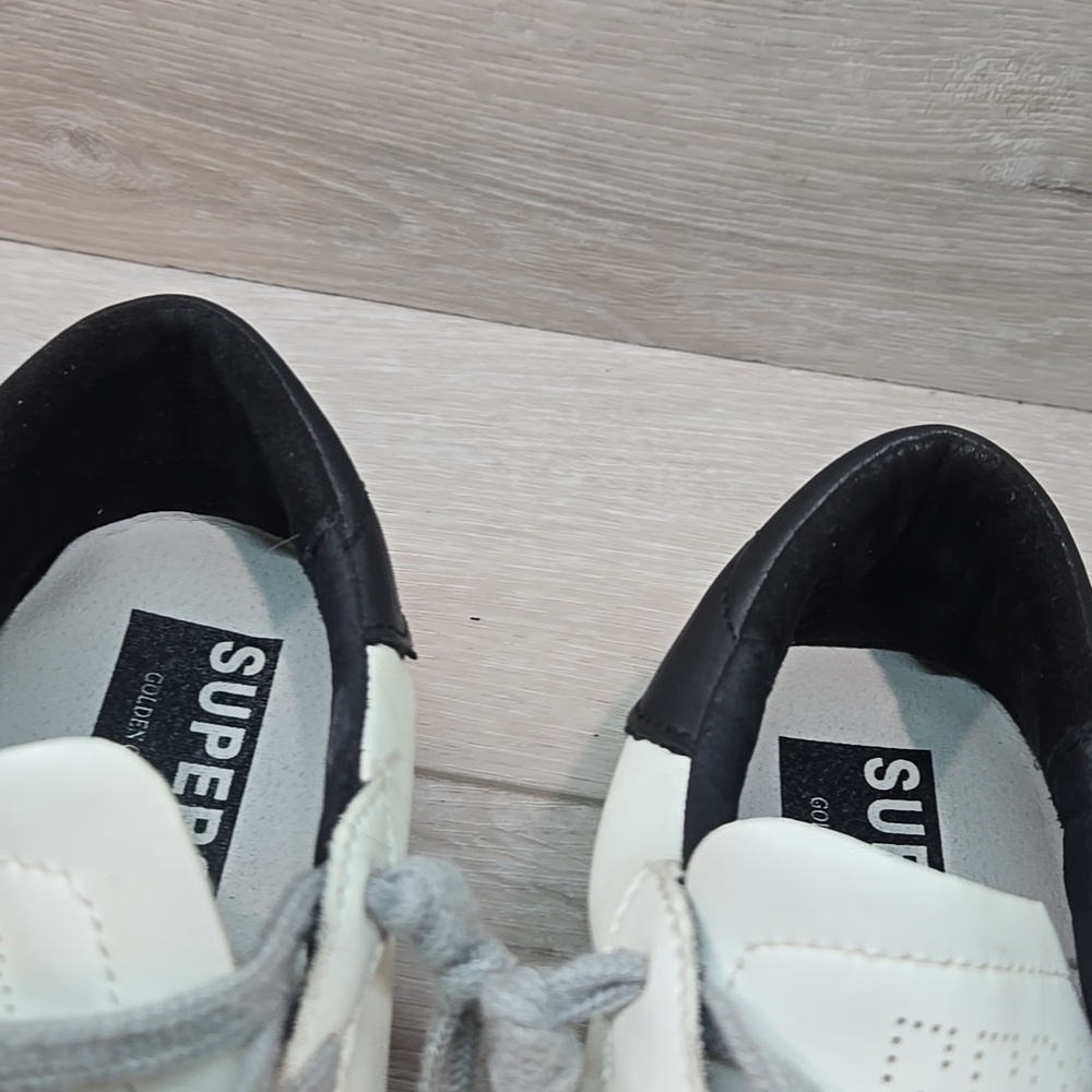 Golden Goose GGDB Women White & Black Star Sneakers Shoes Sz 41/42 US 11-12 - Picture 4 of 16
